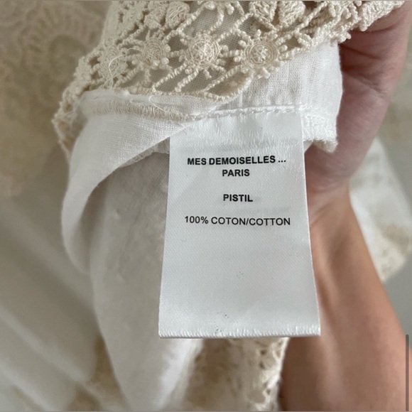 ANTHROPOLOGIE Mes Desmoiselles Crochet boho Lace Midi Dress PISTIL 38 M - Picture 9 of 13